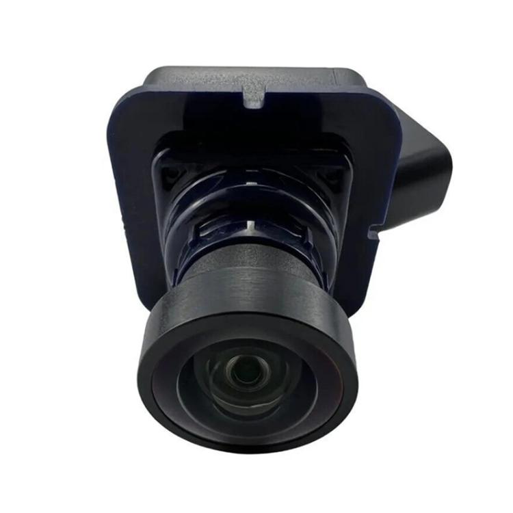 Reversing assist camera front view with circular lens housing