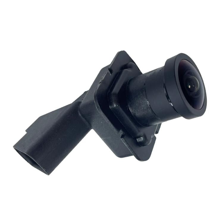 Reversing assist camera with extended housing and circular lens