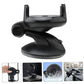 Black dashboard phone suction mount with U-shaped cradle and adjustable arm