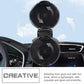 Black car dashboard suction holder with two circular suction pads for stability