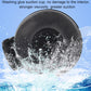 Black suction cup phone holder shown with water splash over the circular base