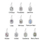 Set of hanging car fragrance tablet cards with circular labels and scent names.