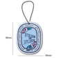 Hanging car fragrance tablet card with 'Paris en fleur' blue design, 80mm x 65mm.