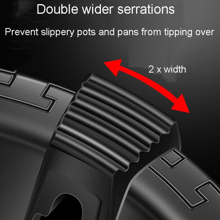 Gas stove windscreen cover with raised serrated grips to help prevent pot slipping
