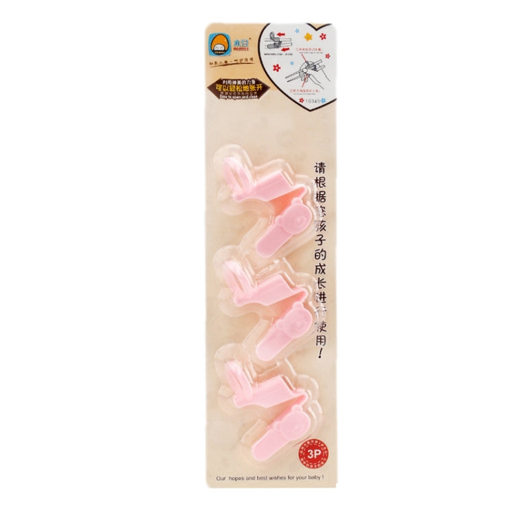 Set of pink silicone chopstick finger cots, 3 non-slip grips for children