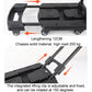 Black folding hand trolley base with extended chassis section and caster wheels