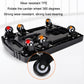Black folding hand trolley platform with four swivel caster wheels