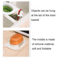 Blue whale-shaped foldable drain basket with perforated yellow strainer insert