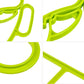 Green quilt clip close-up with curved anti-skid gripping pads