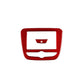 Red carbon-fiber style navigation panel bezel sticker with central cutout