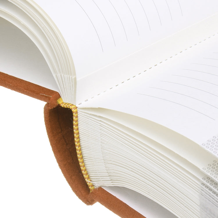 Velvet photo album insert book close-up, braided cord binding and white page edges