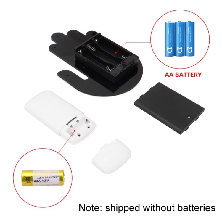 AA battery holder and black cover parts for gesture LED warning light