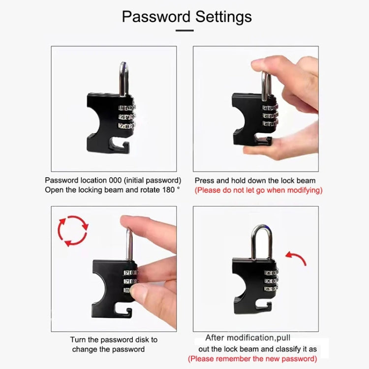Combination lock password settings steps for the helmet anti-theft lock