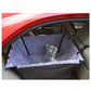Car seat pet protective pad, purple cloud pattern with small pet on top
