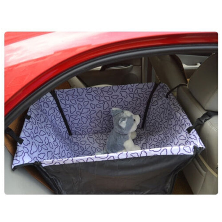 Car seat pet protective pad, purple cloud pattern with small pet on top