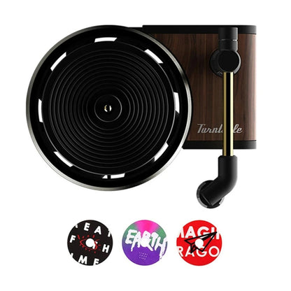 Retro gramophone car air fragrance diffuser ornament with rotating vinyl-style disc