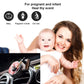 Small retro car fragrance diffuser ornament on dashboard vent with vinyl-style disc