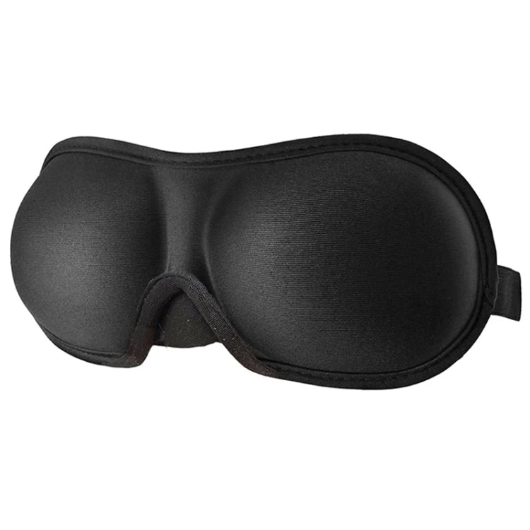 Black 3D sleep eye mask with memory foam padding and adjustable side strap
