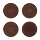Car anti-slip silicone coaster set, brown round coasters with raised grip textures