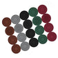 Car anti-slip silicone coaster set, assorted round colors with textured grip patterns