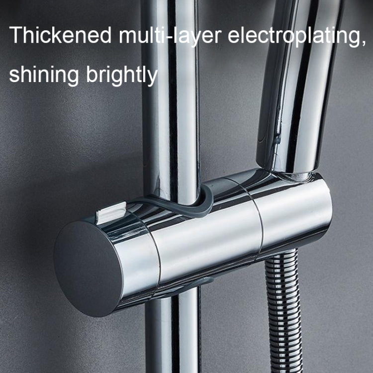 Chrome shower rod lift bracket with thick multi-layer plated finish and vertical mount