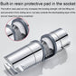 Shower rod lift clamp socket with built-in resin protective pad and gray insert
