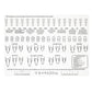White silicone manicure pad palette sheet with nail shape diagrams and dot grid markers