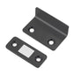 Black L-shaped magnetic suction door brackets with mounting holes