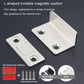 Silver and black L-shaped invisible magnetic suction brackets with mounting holes