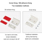Magnetic suction door mounting plates with adhesive pads in silver and black