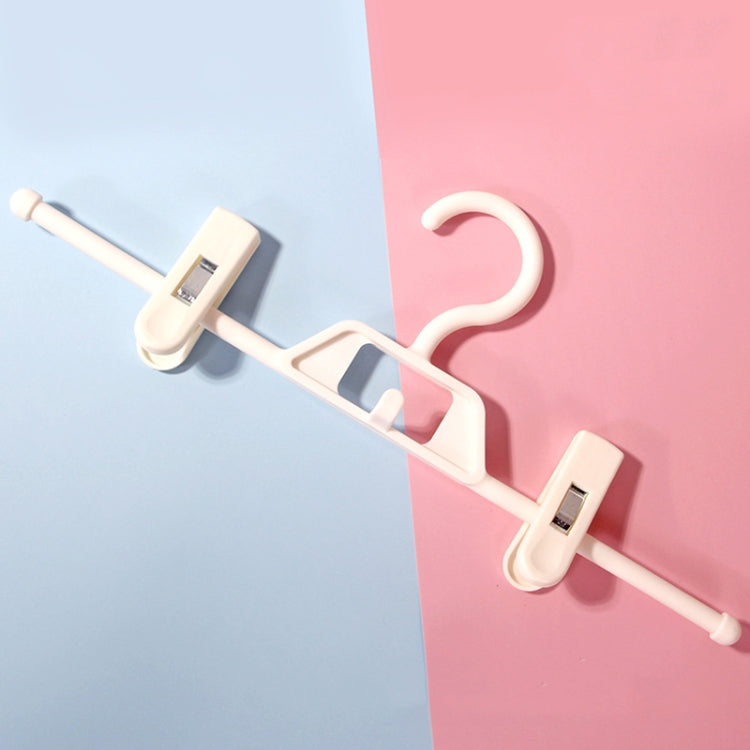 360° rotatable pants hanger with anti-slip clips, milk-white and gray