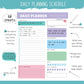 Daily planner notebook with 60 sheets and daily planning schedule layout, lined areas