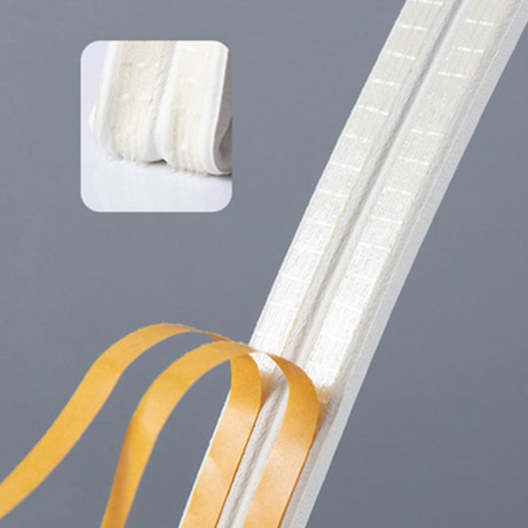 Foam sealing strip tape stretched lengthwise with cutout profile for door and window seals