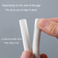 White foam door seal strip showing tear-open area and two-column width for gaps