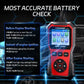 Handheld OBD2 engine code reader KW330 with red backlit screen and keypad