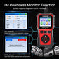 OBD2 diagnostic scanner KW330 showing I/M readiness menu on display
