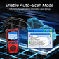 KONNWEI KW330 OBD2 code reader with vehicle info display overlay