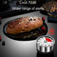 Stainless steel mechanical timer with red scale segment and metal face