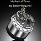 Mechanical kitchen timer with exposed internal gears under clear dial window