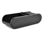 Car storage box with open interior and ridged top, dark gray/black finish