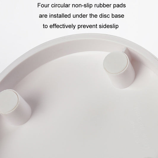 White inclined bowl base with four non-slip rubber pads underneath