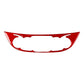 Red carbon-fiber central control knob panel sticker with oval cutout