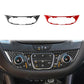 Central control knob panel stickers: black and red carbon-fiber, oval cutouts