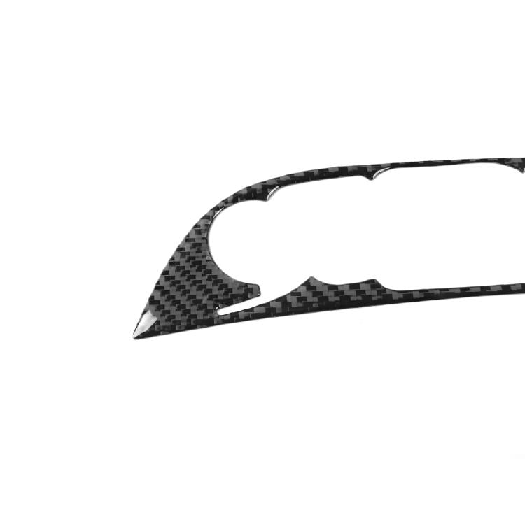 Black carbon-fiber edge trim sticker for central control knob panel