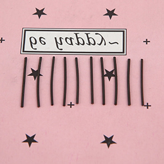 Plastic ear stud insertion sticks set, black long pins with small head ends