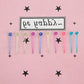 Plastic ear stud insertion sticks set, colorful round heads on clear long pins