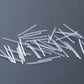 Plastic ear stud insertion sticks set, clear long pins with small head ends