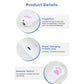 White LED pet projector toy showing charging port and projection feature details