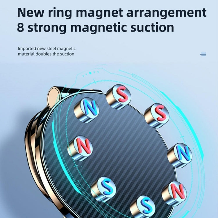 Magnetic car phone holder with ring magnets and carbon-fiber style pad