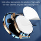 Metal ring magnetic car phone holder with protective disc and carbon-fiber pad